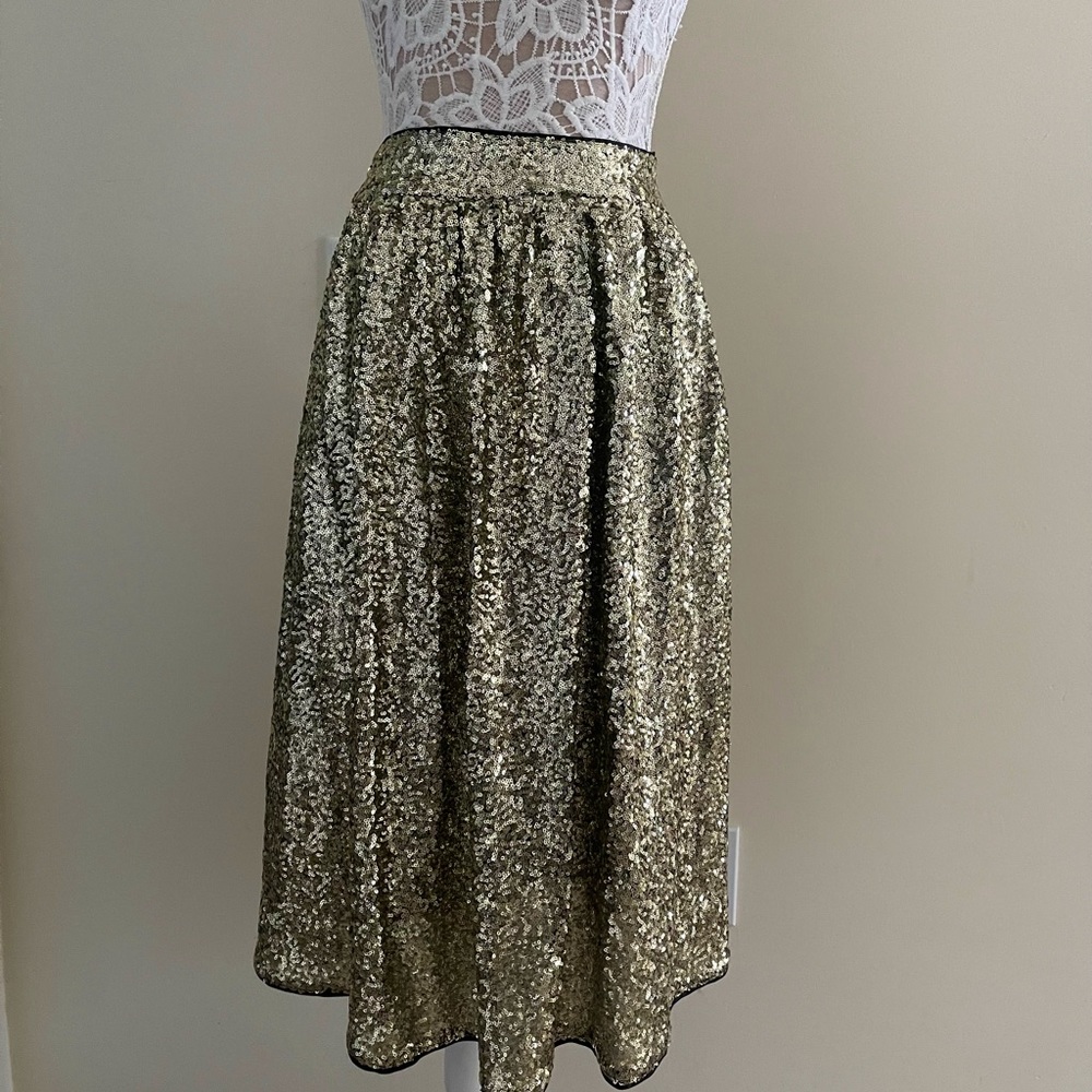 Midi skirt with sequins Ave gold size S good condition